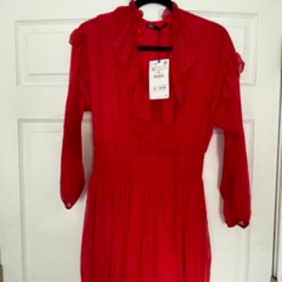 ZARA RUFFLED DRESS - Picture 5 of 6